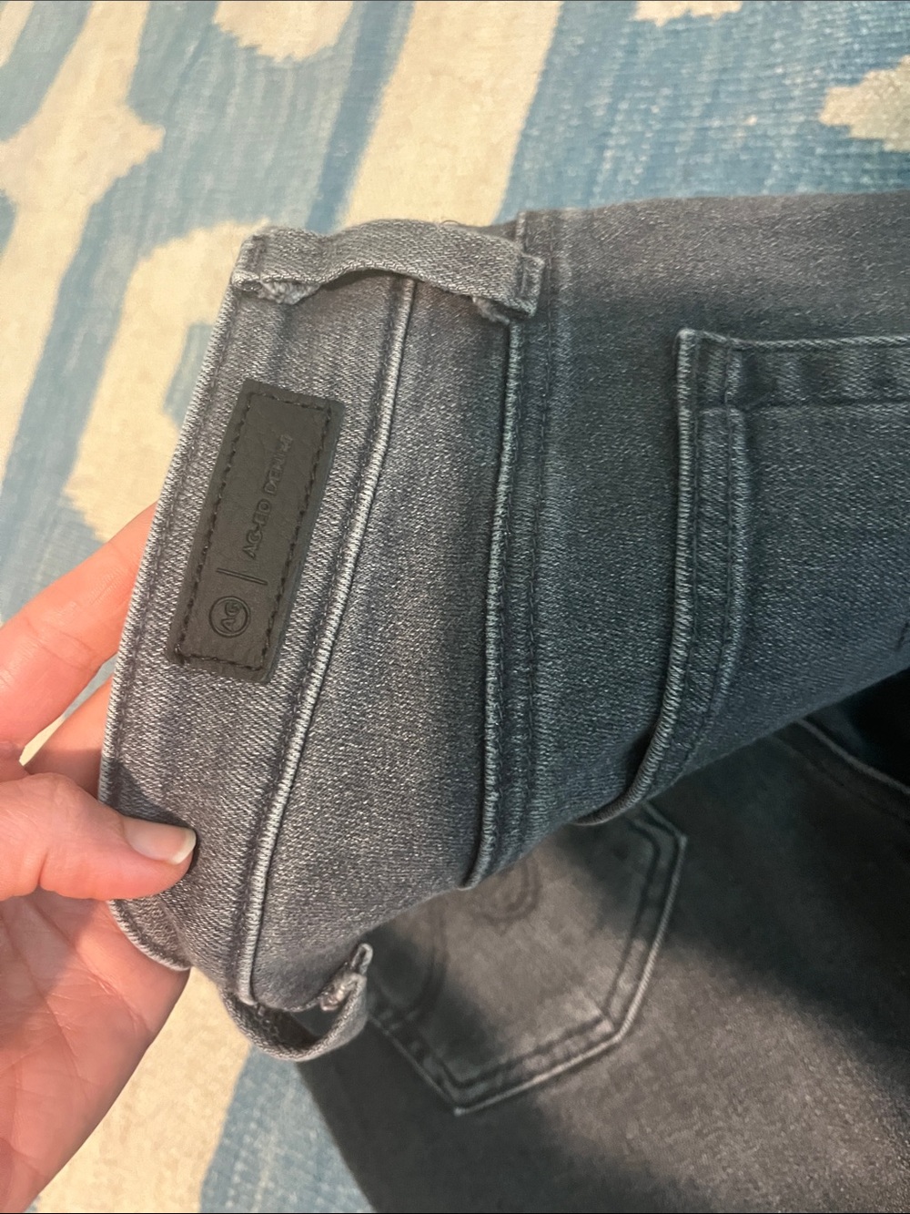 Ag Adriano Goldschmied Grey Mari High Rise Slim Straight Denim Jeans - Picture 7 of 7